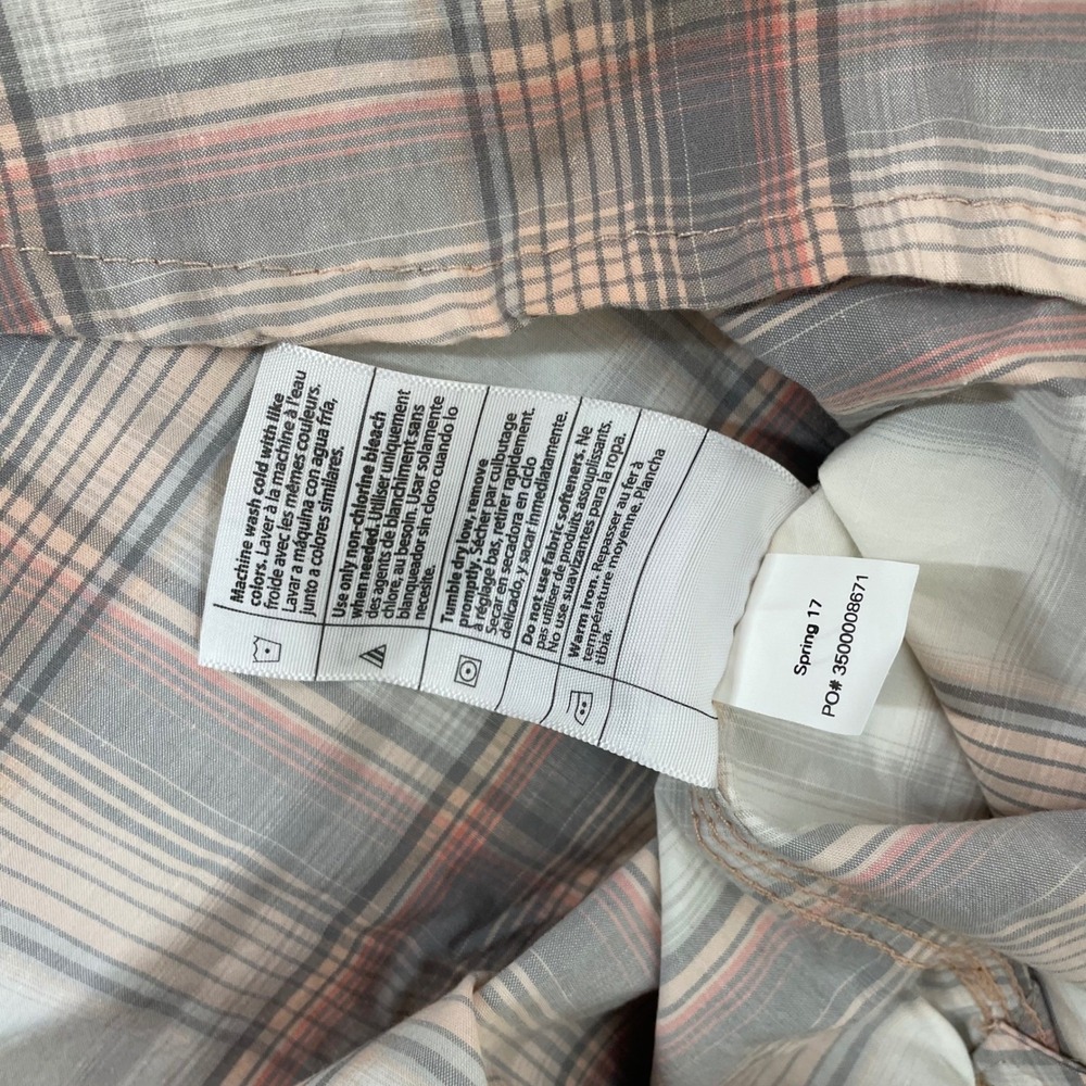Carhartt Button Down Shirt Womens Extra Small Roll Sleeve Plaid Western - Picture 6 of 16